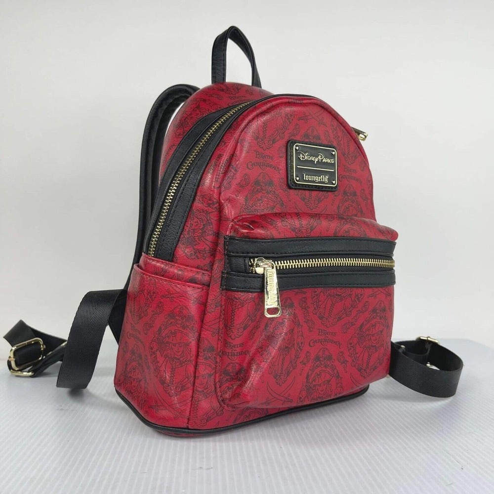 Disney Parks Loungefly Pirates Of The Caribbean Red Mini Backpack School bag